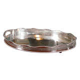 Vintage SILVER TRAY WITH GALLERY
